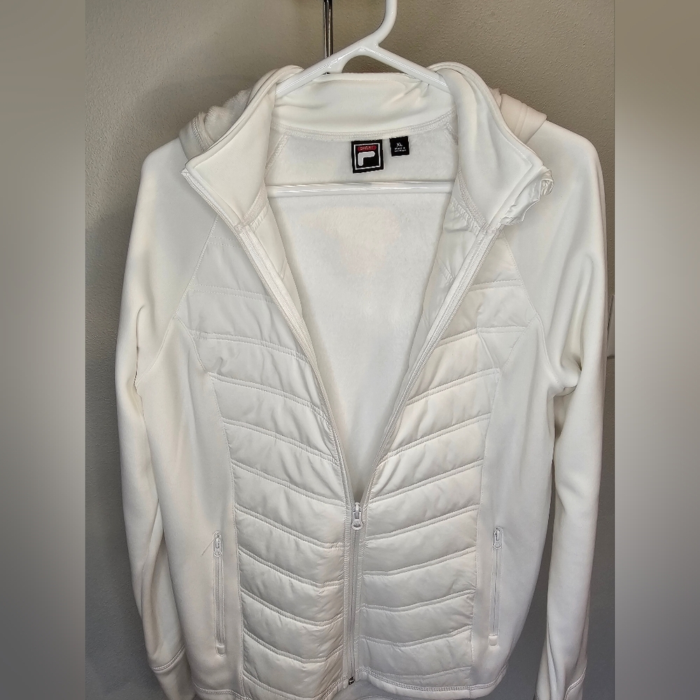 Fila Women's Fleece Lined White Jacket